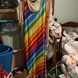 Colorful Striped Maxi Dress